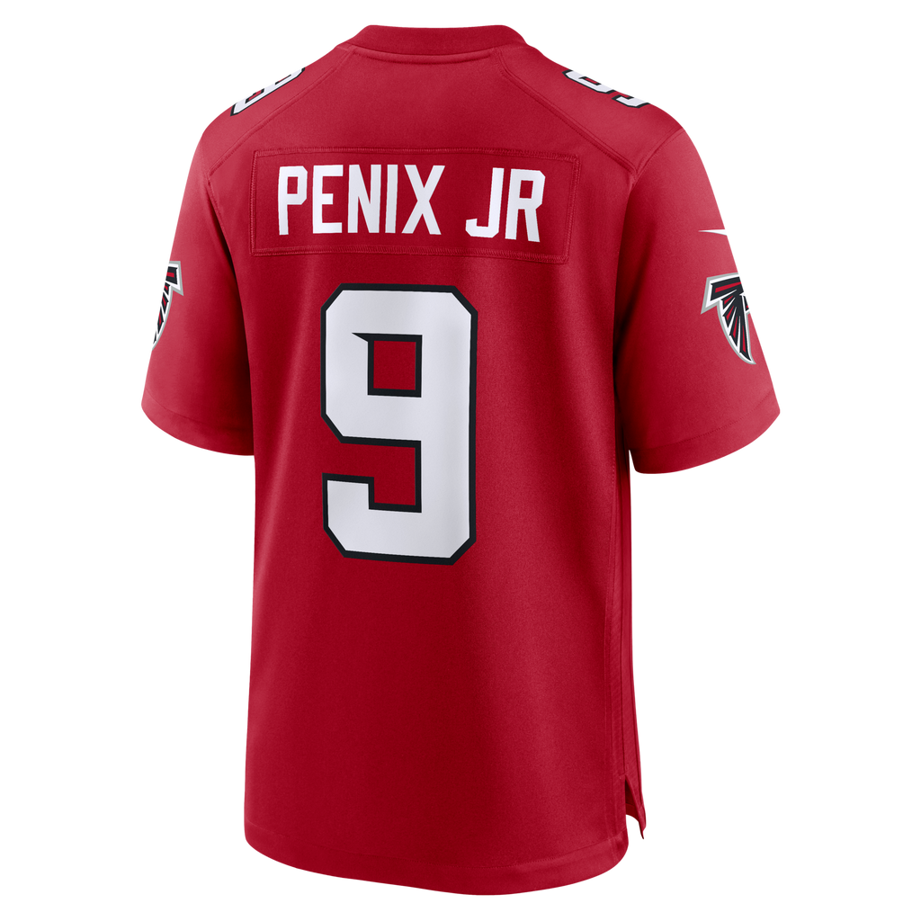 Atlanta Falcons Michael Penix Jr. Red Game Jersey product image 8, provided for visual reference and product detail review