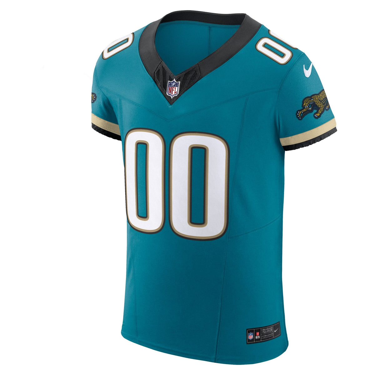 Jacksonville Jaguars Teal Alternate Vapor F.U.S.E. Elite Custom Jersey product image 3, provided for visual reference and