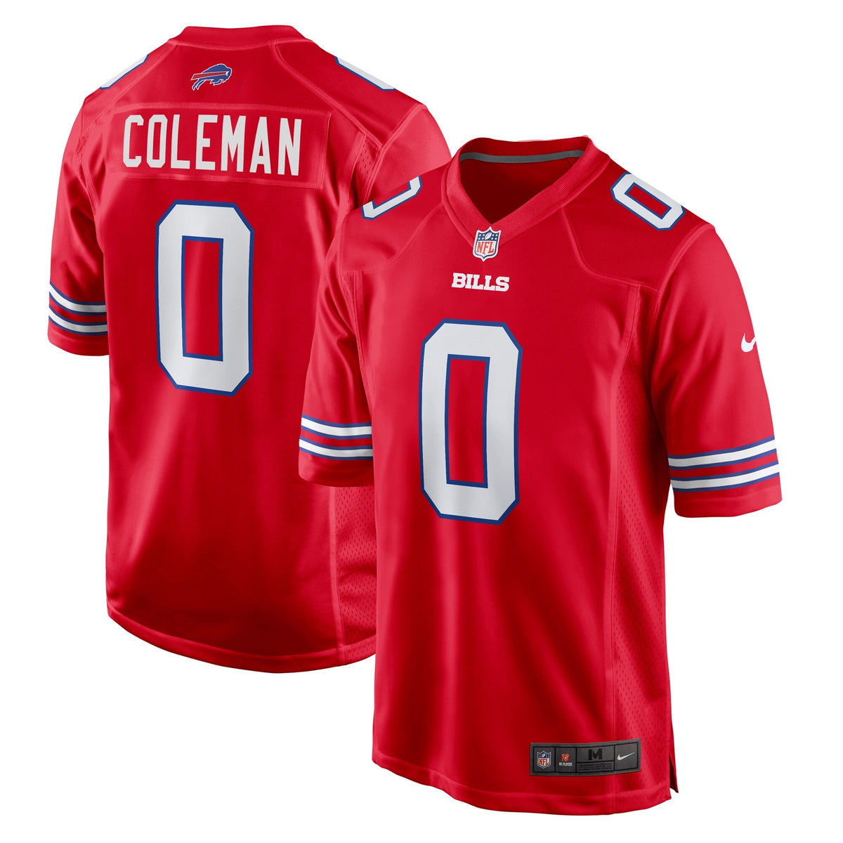 Buffalo Bills Keon Coleman Red Alternate Game Jersey product image 2, provided for visual reference and product detail review