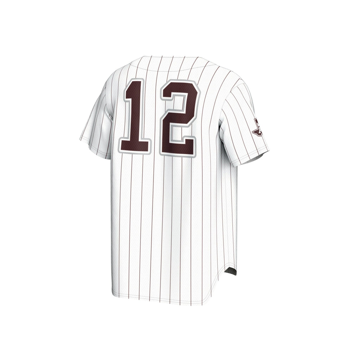 Texas A&M Aggies Adult Lightweight Baseball Jersey - White product image 4, provided for visual reference and product detail