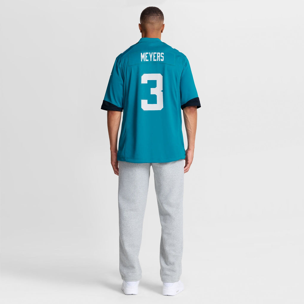 Jacksonville Jaguars Jakobi Meyers Teal Team Game Jersey product image 6, provided for visual reference and product detail