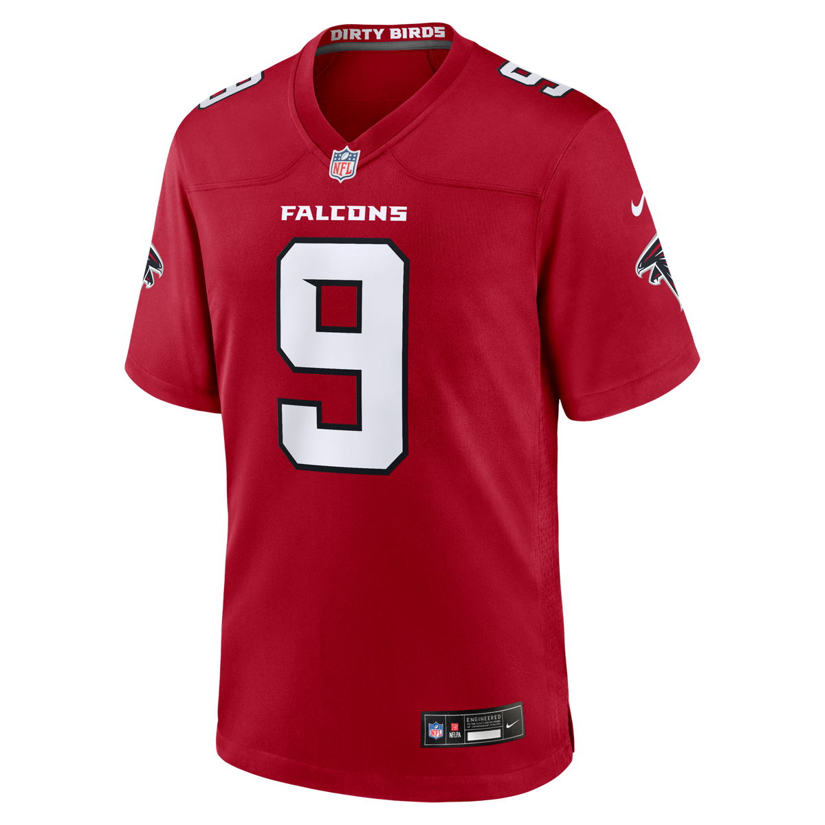 Atlanta Falcons Michael Penix Jr. Red Game Jersey product image 7, provided for visual reference and product detail review