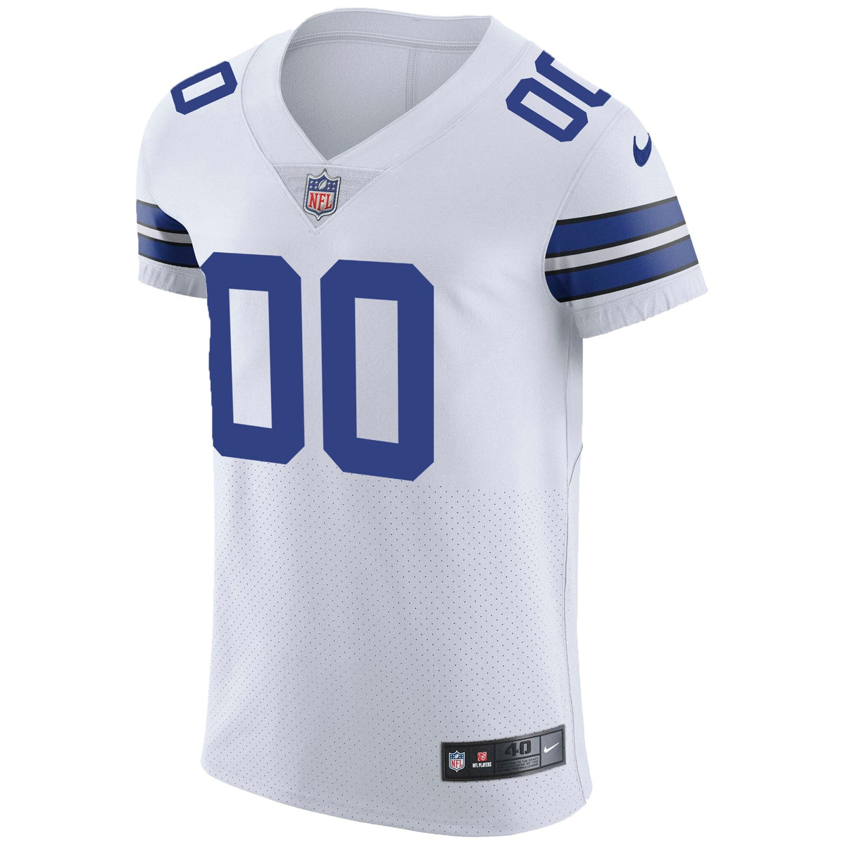 Dallas Cowboys White Vapor Untouchable Custom Elite Jersey product image 3, provided for visual reference and product detail