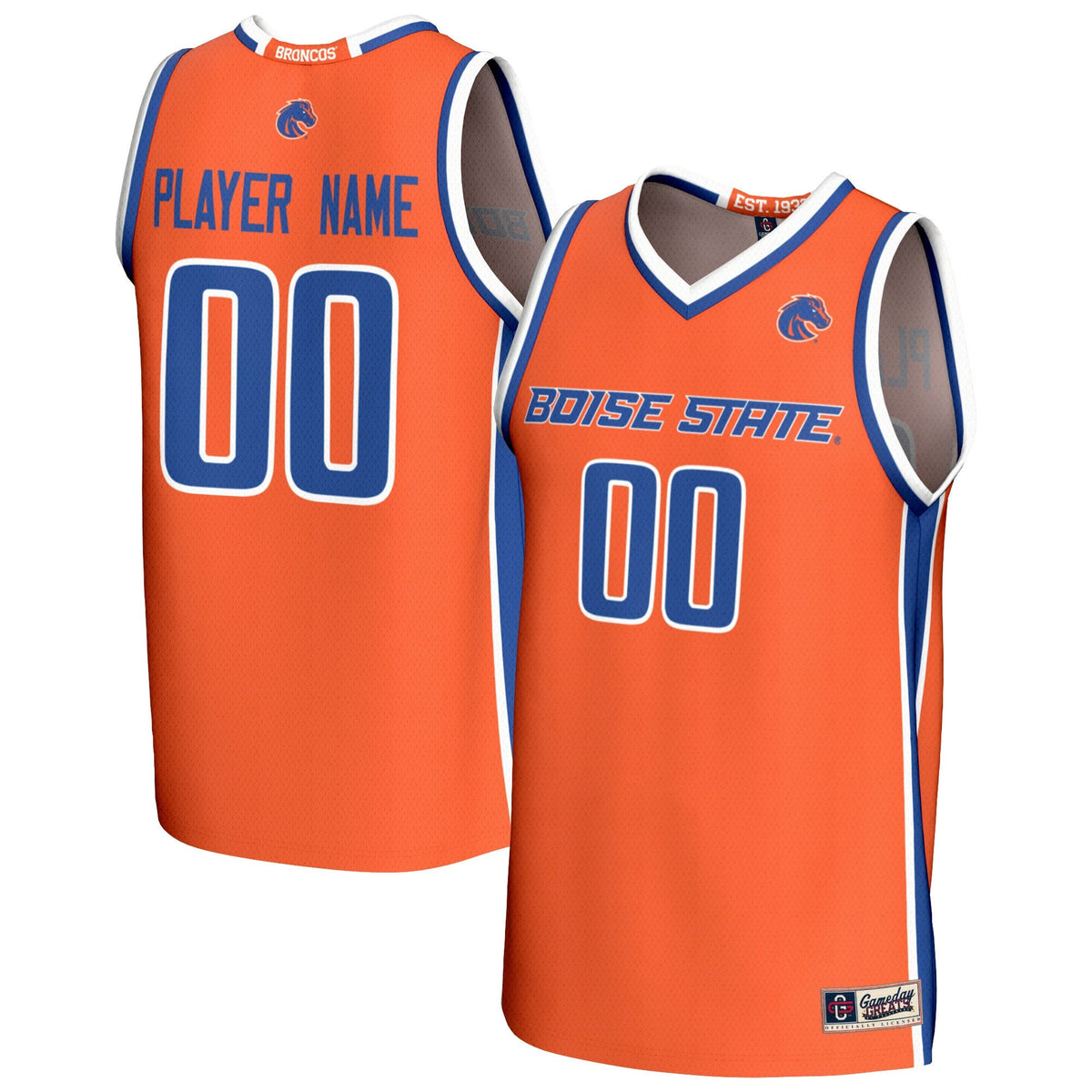 Boise State Broncos Lightweight Collegiate Basketball NIL Pick-A-Player Fashion Jersey - Orange product image 2, provided