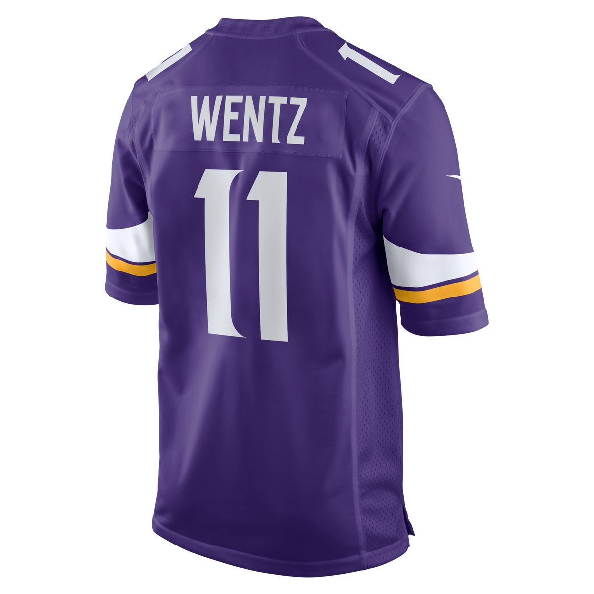 Minnesota Vikings Carson Wentz Purple Team Game Jersey product image 3, provided for visual reference and product detail