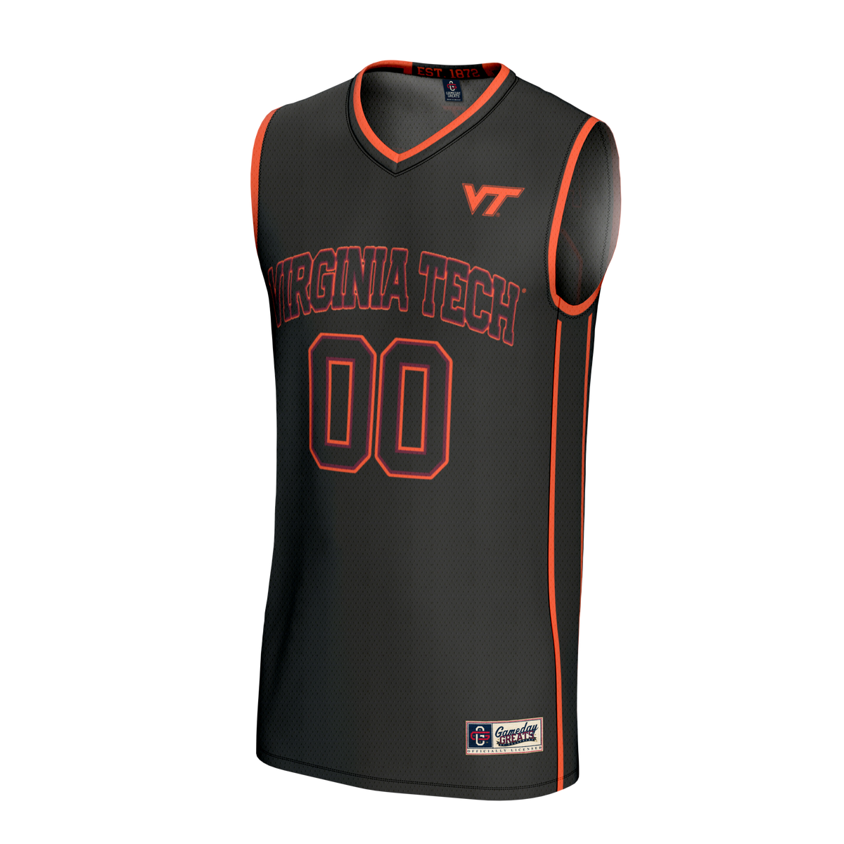 Virginia Tech Hokies Lightweight Collegiate Basketball NIL Pick-A-Player Fashion Jersey - Black product image 3, provided