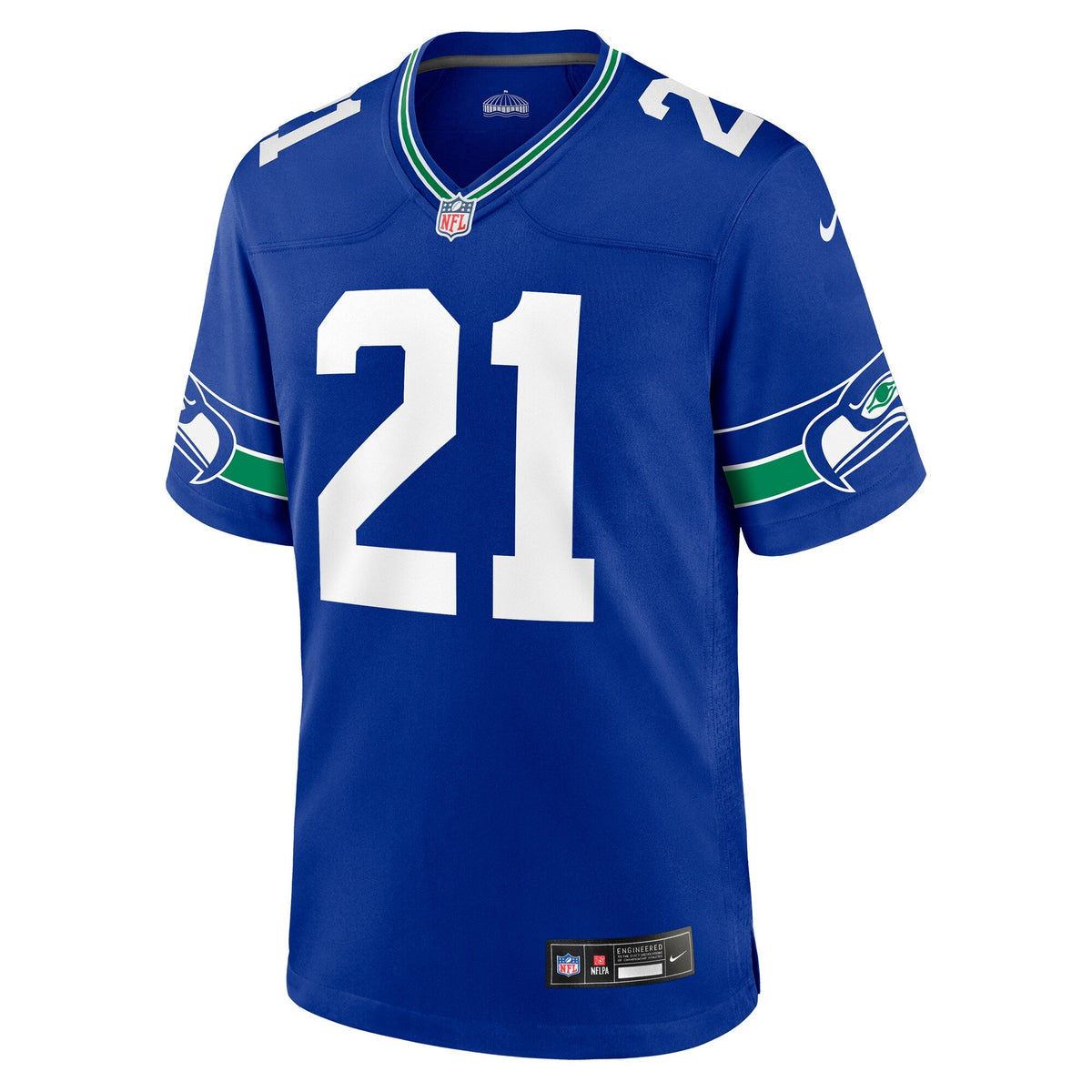 Seattle Seahawks Devon Witherspoon Royal Throwback Player Game Jersey product image 3, provided for visual reference and