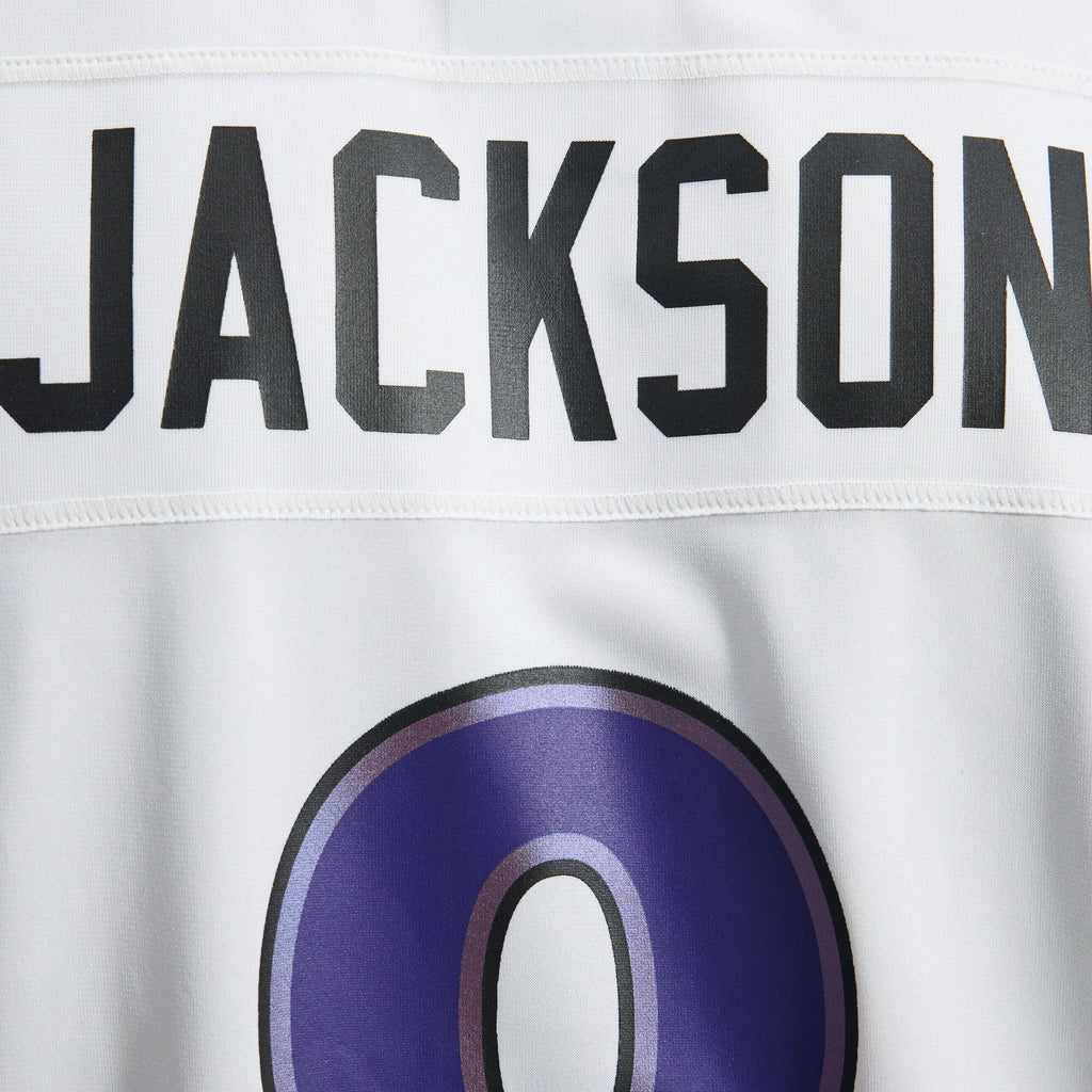 Baltimore Ravens Lamar Jackson White Game Jersey product image 12, provided for visual reference and product detail review