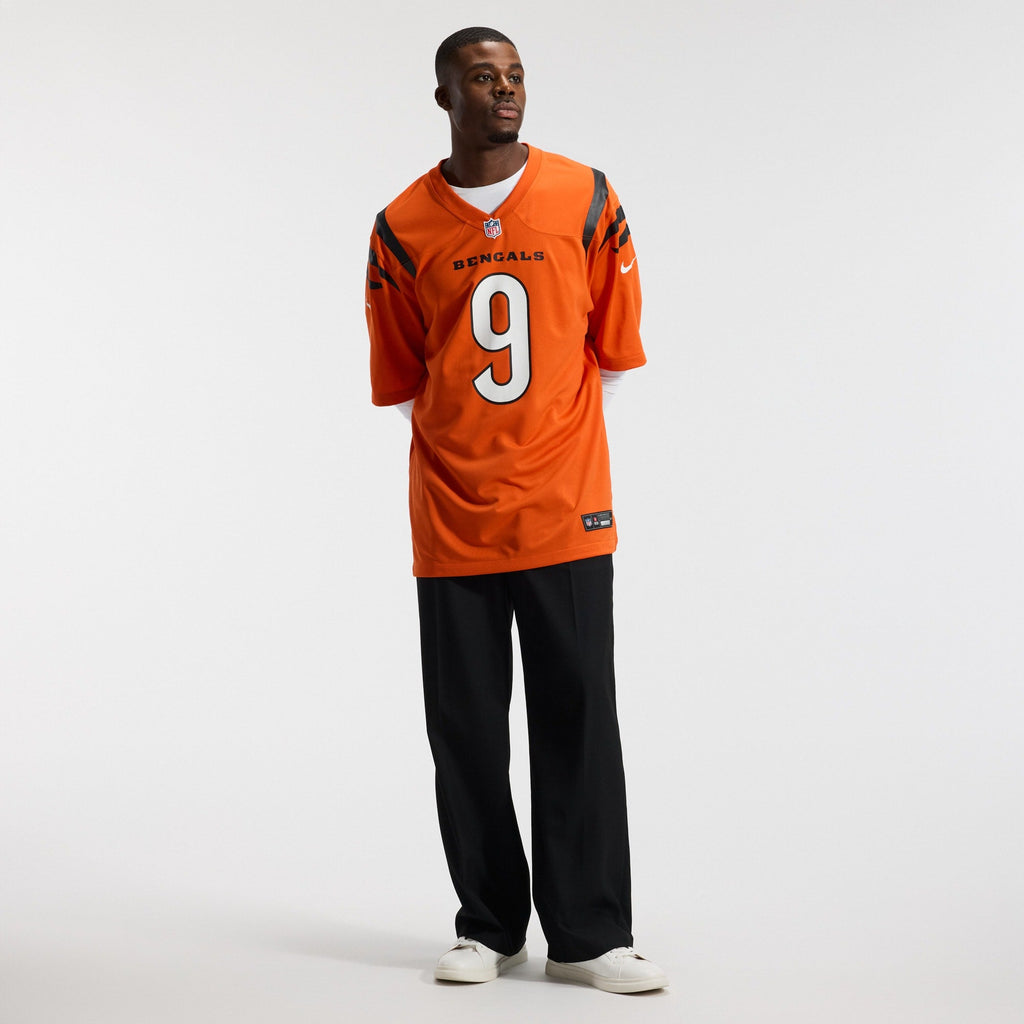 Cincinnati Bengals Joe Burrow Orange Alternate Game Jersey product image 5, provided for visual reference and product detail