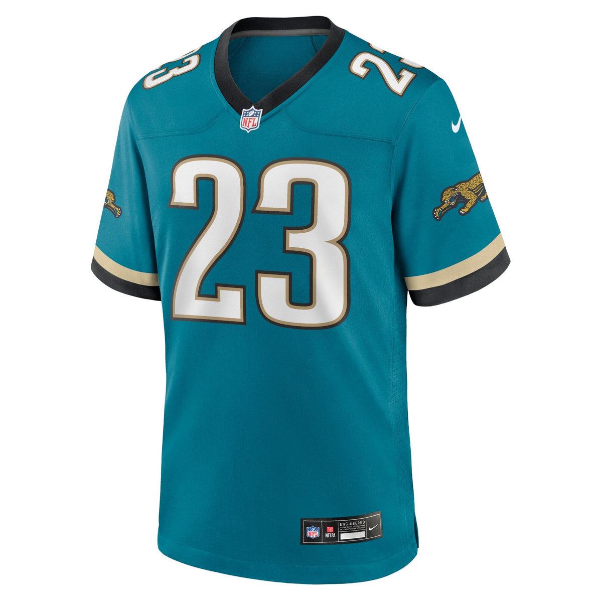 Jacksonville Jaguars Foye Oluokun Teal Prowler Throwback Player Game Jersey product image 3, provided for visual reference