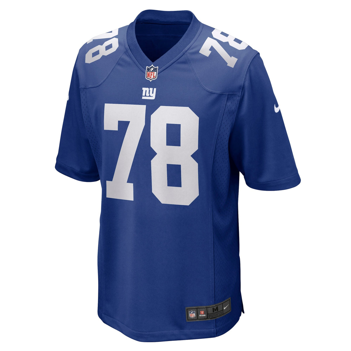 New York Giants Andrew Thomas Royal Player Game Jersey product image 3, provided for visual reference and product detail
