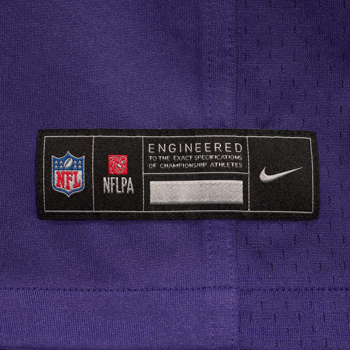 Baltimore Ravens Justice Hill Purple Game Jersey product image 6, provided for visual reference and product detail review