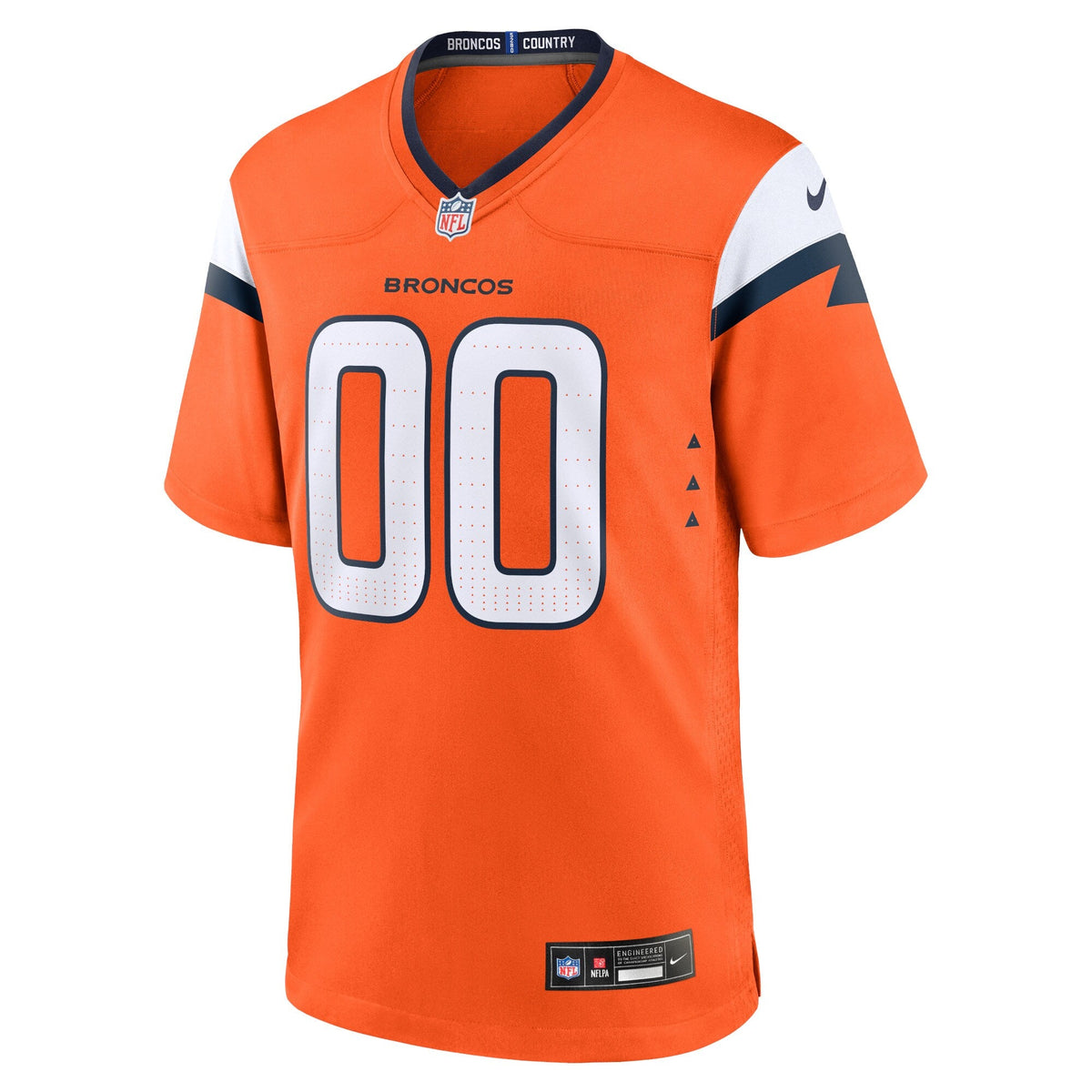 Denver Broncos Orange Team Custom Game Jersey product image 2, provided for visual reference and product detail review