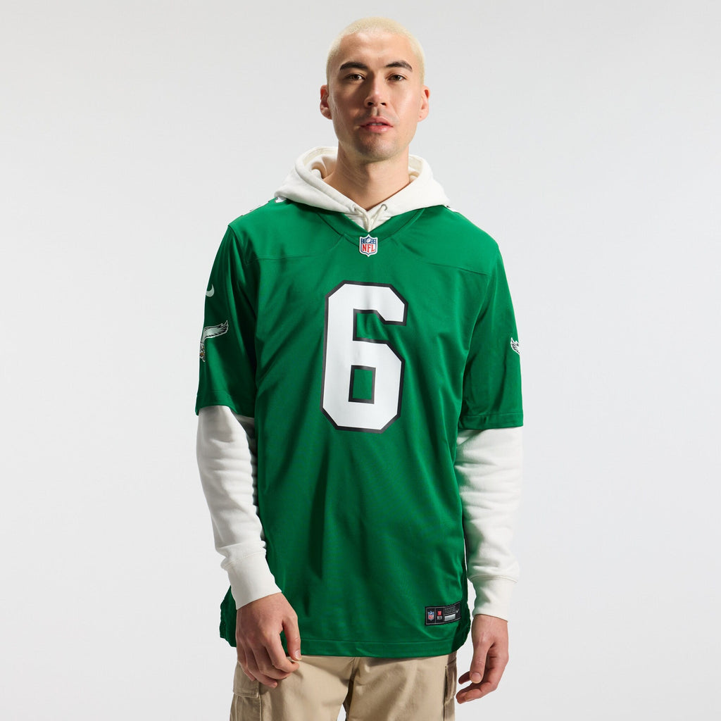 Philadelphia Eagles DeVonta Smith Kelly Green Alternate Game Player Jersey product image 3, provided for visual reference