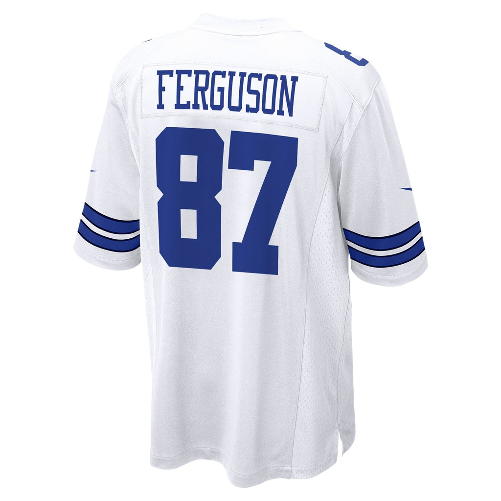 Dallas Cowboys Jake Ferguson White Game Jersey product image 4, provided for visual reference and product detail review