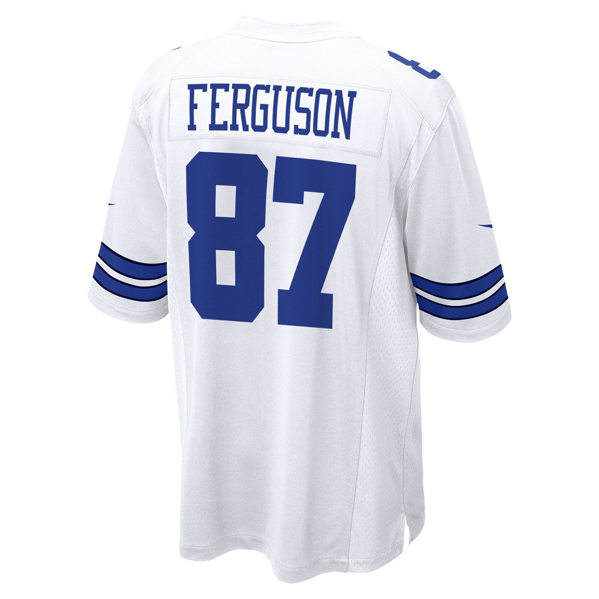 Dallas Cowboys Jake Ferguson White Game Jersey product image 4, provided for visual reference and product detail review