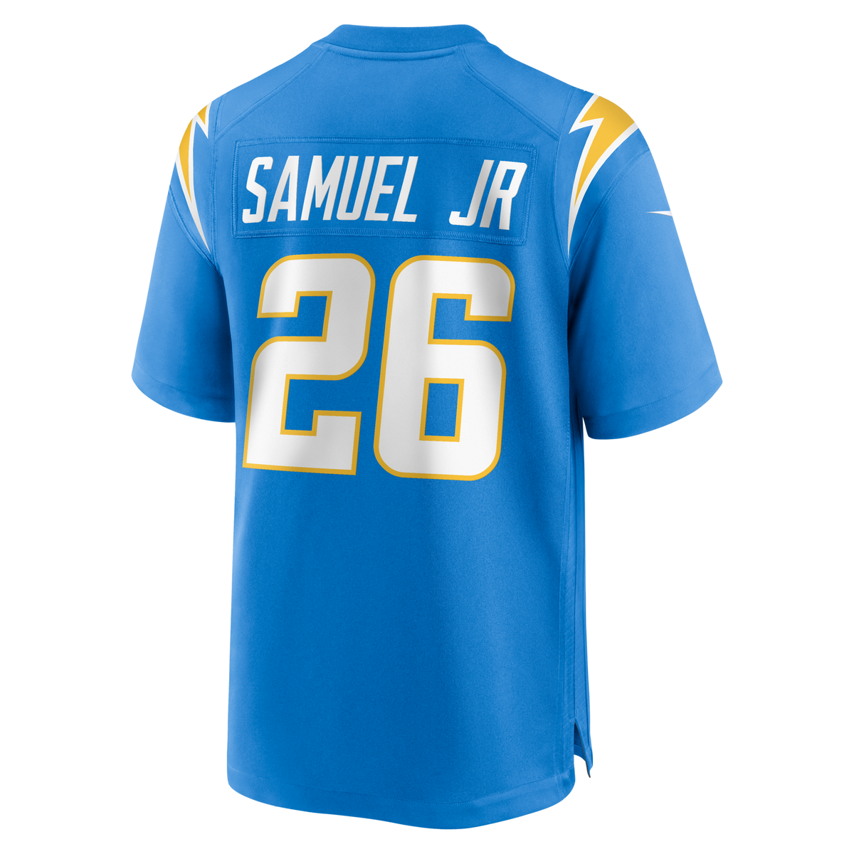 Los Angeles Chargers Asante Samuel Jr. Powder Blue Game Player Jersey product image 3, provided for visual reference and