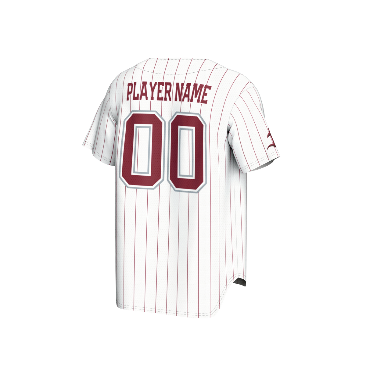 Fordham Rams Lightweight Collegiate Baseball NIL Pick-A-Player Fashion Jersey - White product image 4, provided for visual