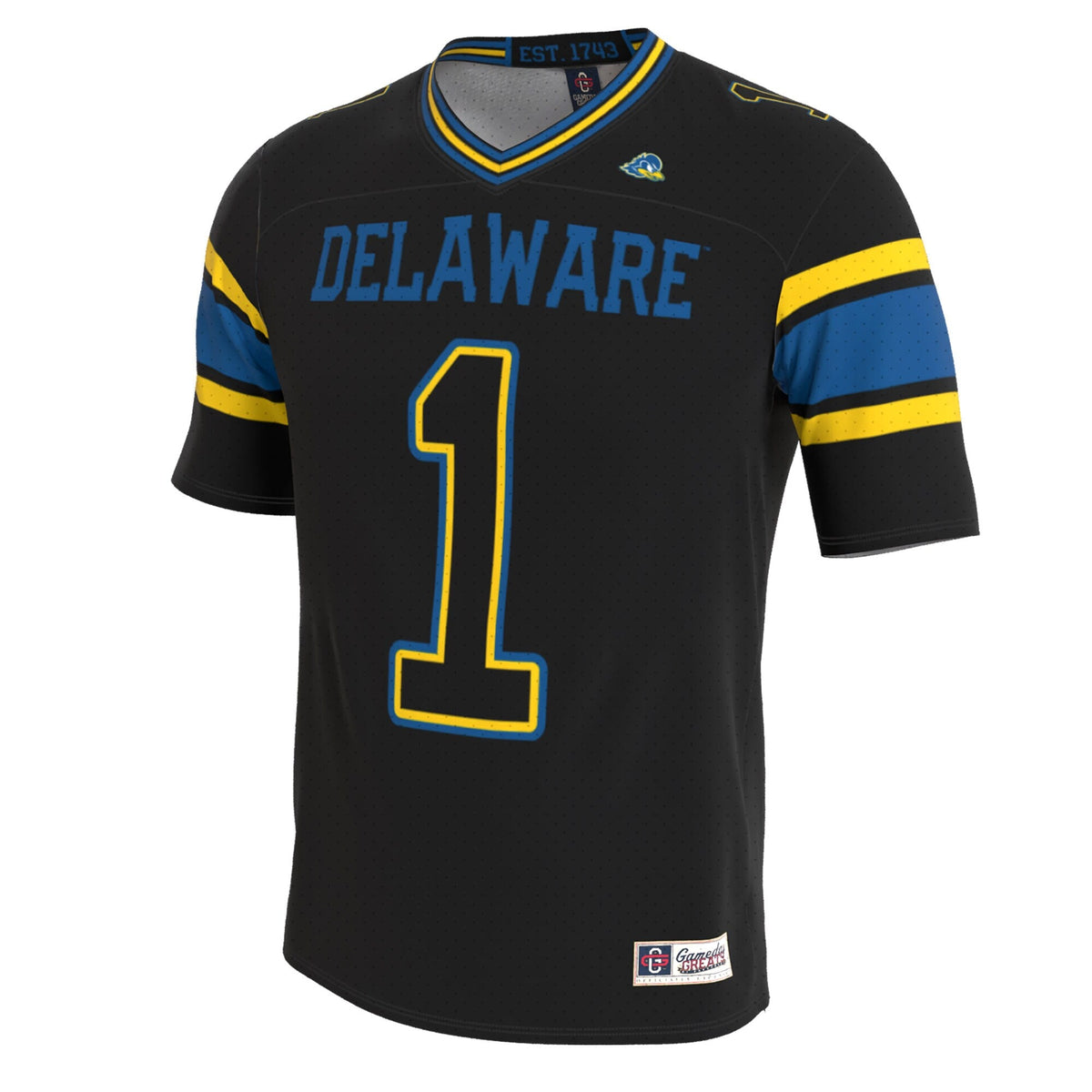 Delaware Fightin' Blue Hens Lightweight Collegiate Football Blackout Fashion Jersey product image 3, provided for visual