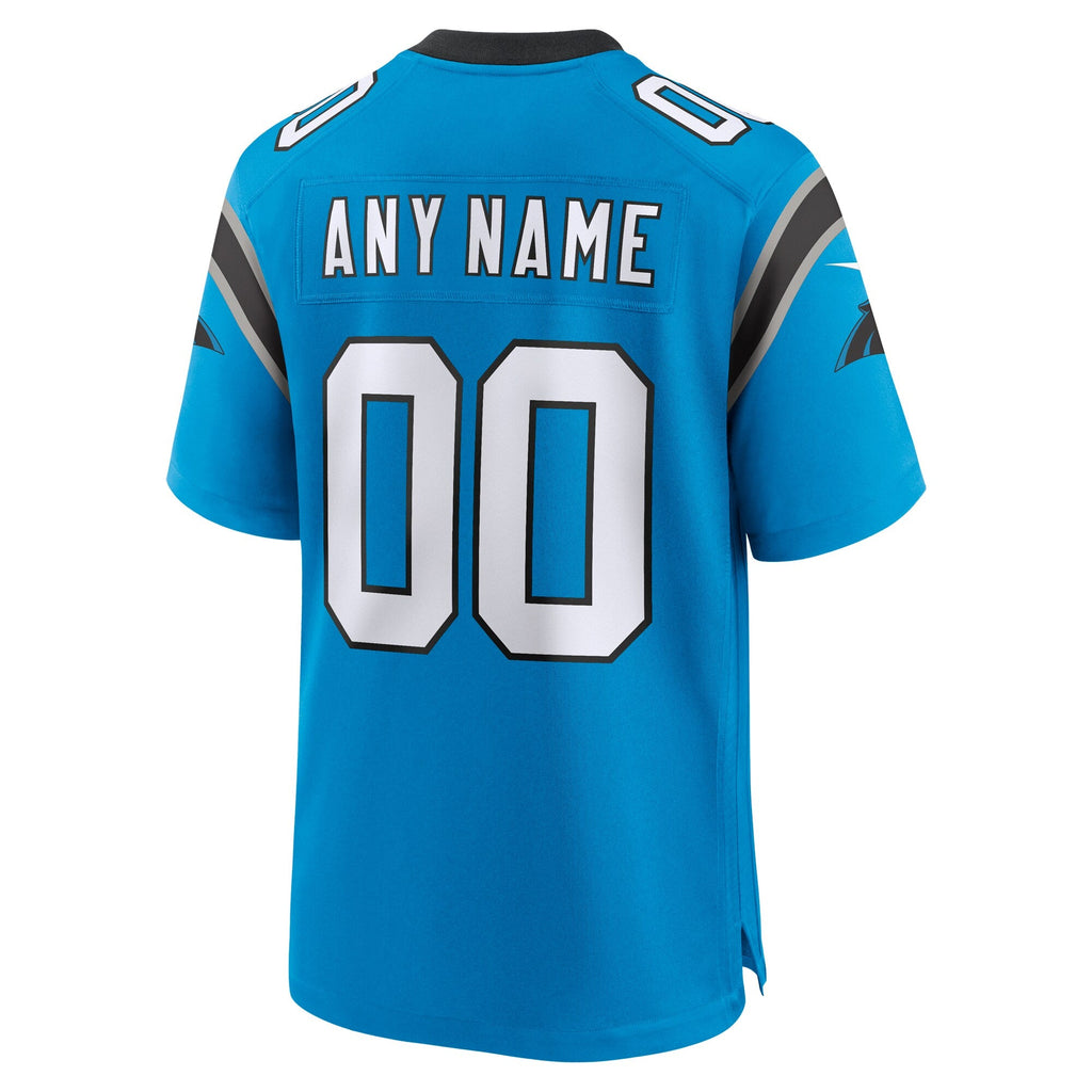 Carolina Panthers Blue Alternate Custom Game Jersey product image 4, provided for visual reference and product detail review