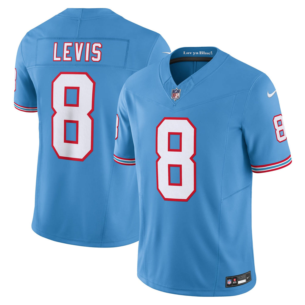 Tennessee Titans Will Levis Light Blue Alternate Oilers Throwback Vapor F.U.S.E. Limited Jersey product image 2, provided