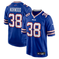 Buffalo Bills Tre Norwood Royal Team Game Jersey product image 1, provided for visual reference and product detail review