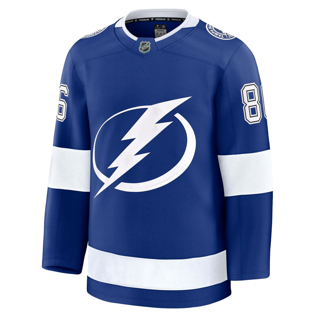 Tampa Bay Lightning Nikita Kucherov Blue Home Premium Jersey product image 3, provided for visual reference and product