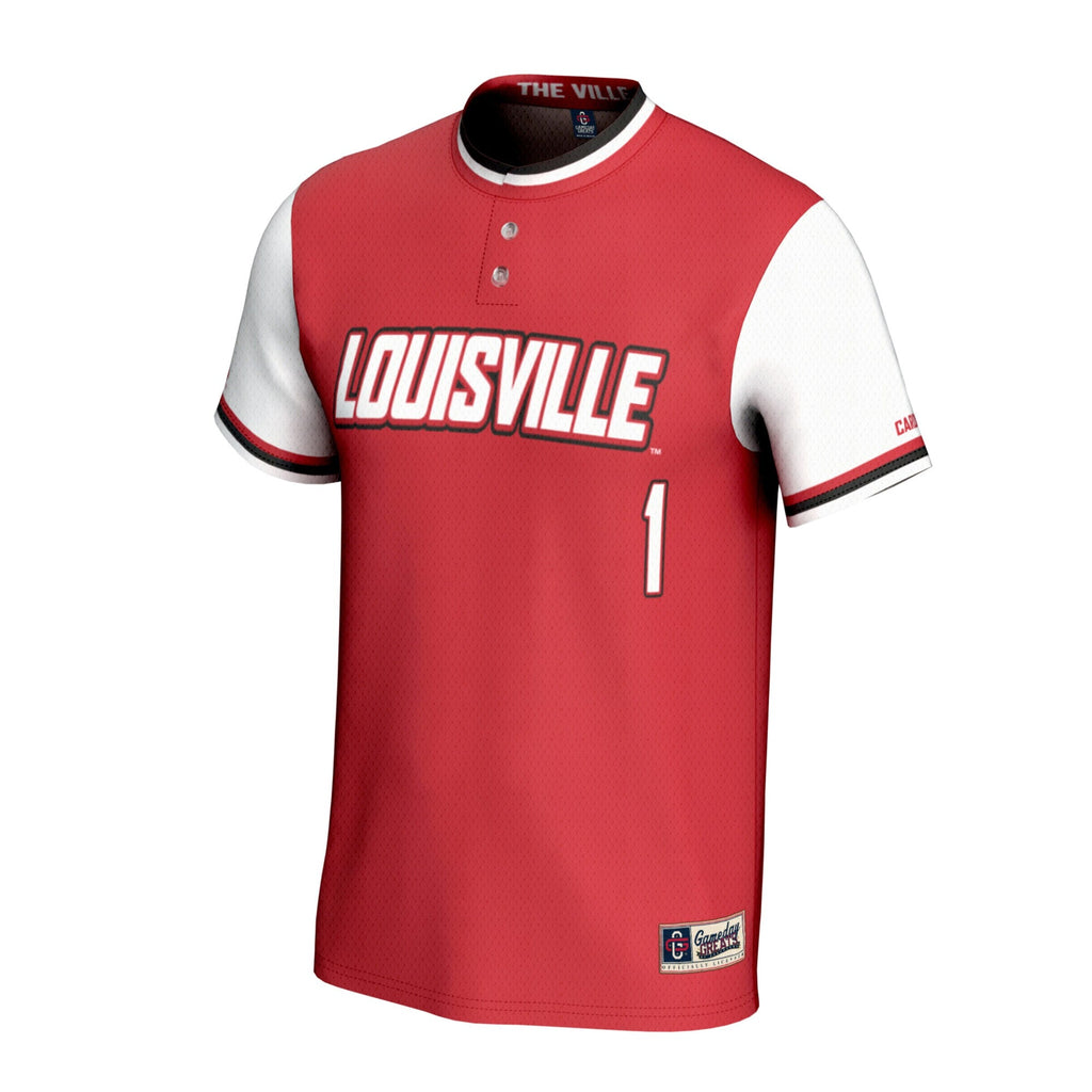 Louisville Cardinals Lightweight Softball Fashion Jersey - Red product image 3, provided for visual reference and product