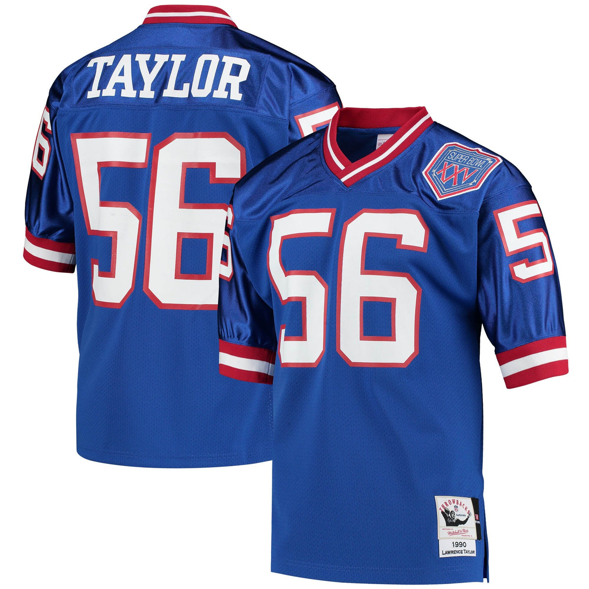 New York Giants 1990 Lawrence Taylor Royal Authentic Throwback Retired Player Jersey product image 1, provided for visual