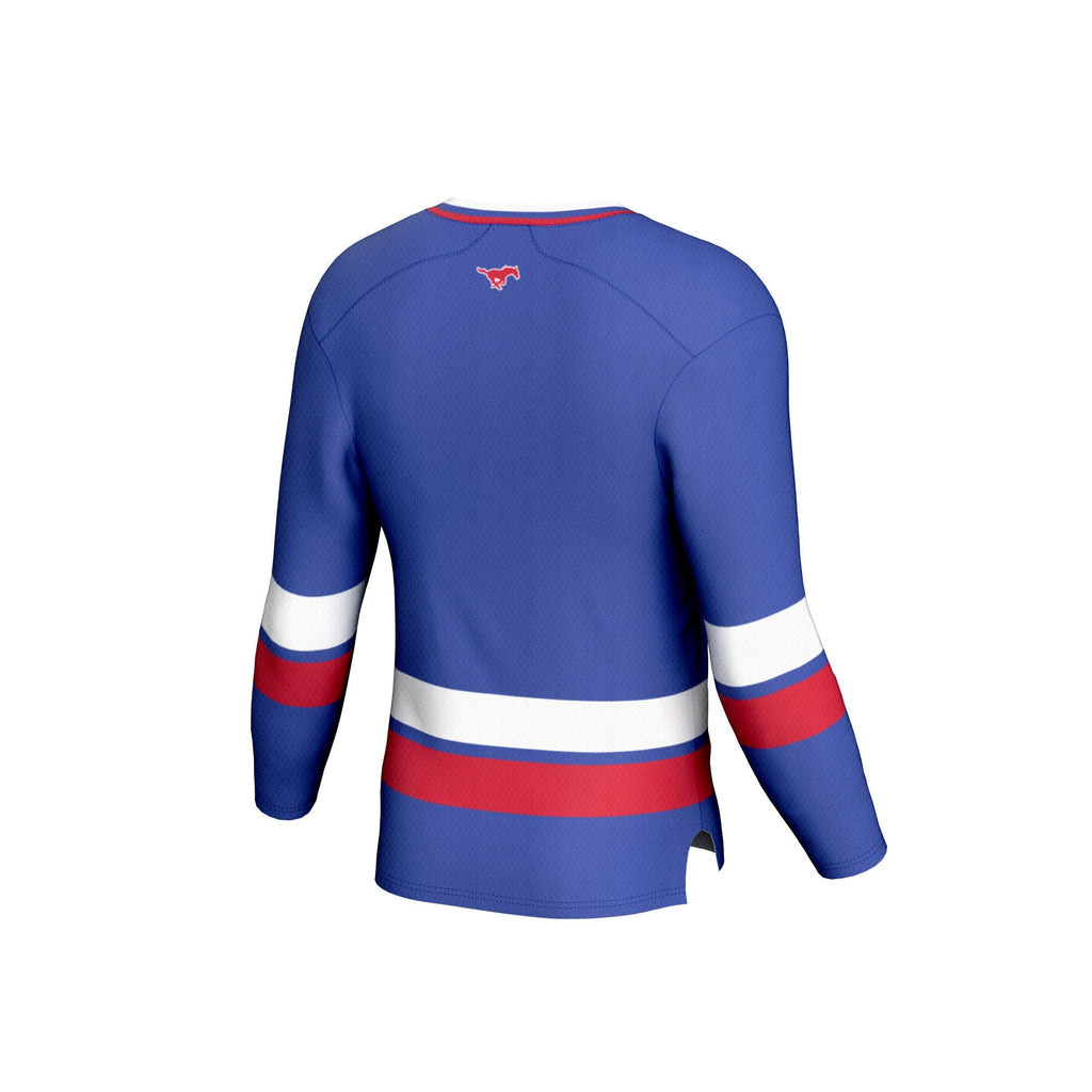 SMU Mustangs Hockey Jersey - Royal product image 4, provided for visual reference and product detail review
