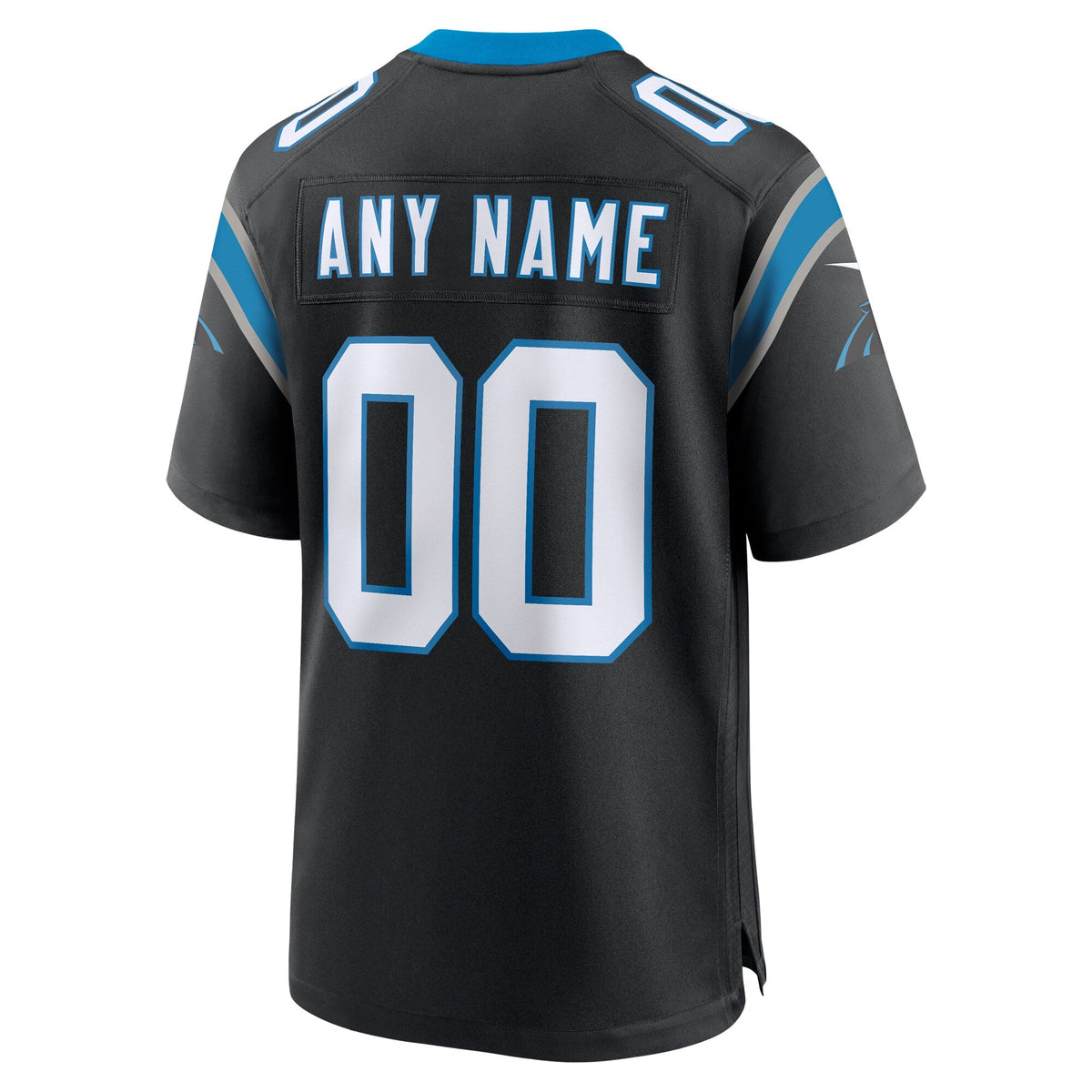 Carolina Panthers Black Custom Game Jersey product image 4, provided for visual reference and product detail review