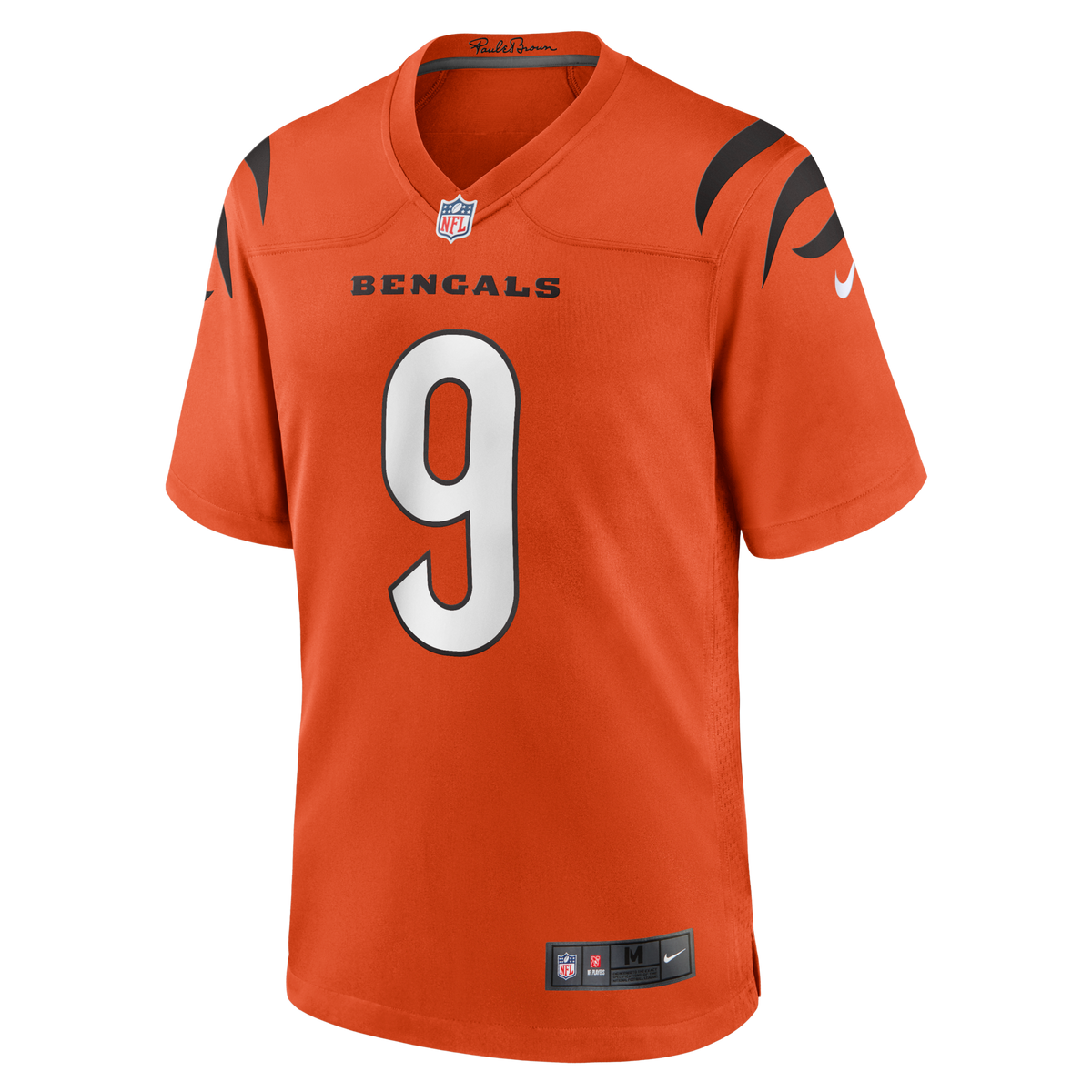Cincinnati Bengals Joe Burrow Orange Alternate Game Jersey product image 7, provided for visual reference and product detail