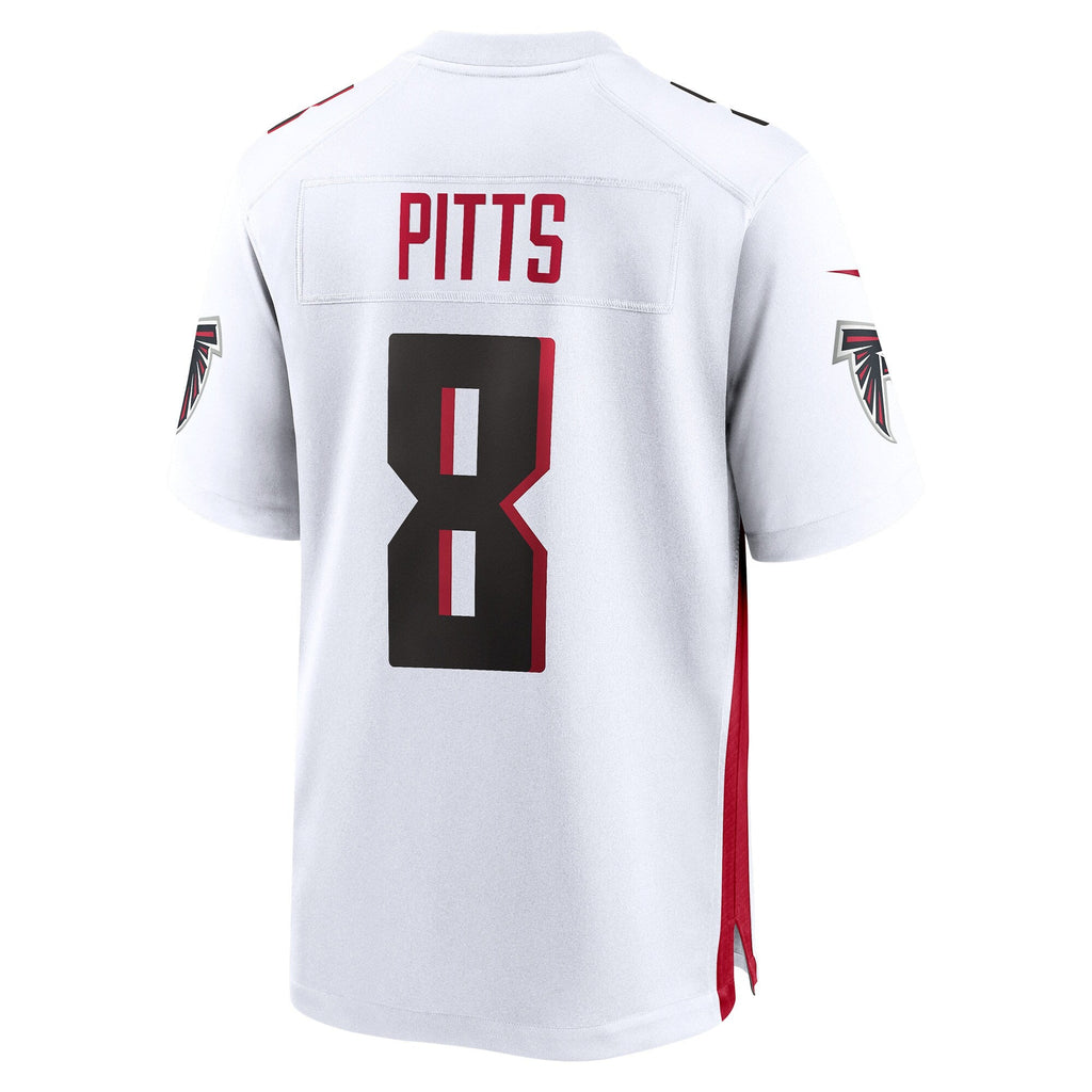 Atlanta Falcons Kyle Pitts White Game Player Jersey product image 4, provided for visual reference and product detail review