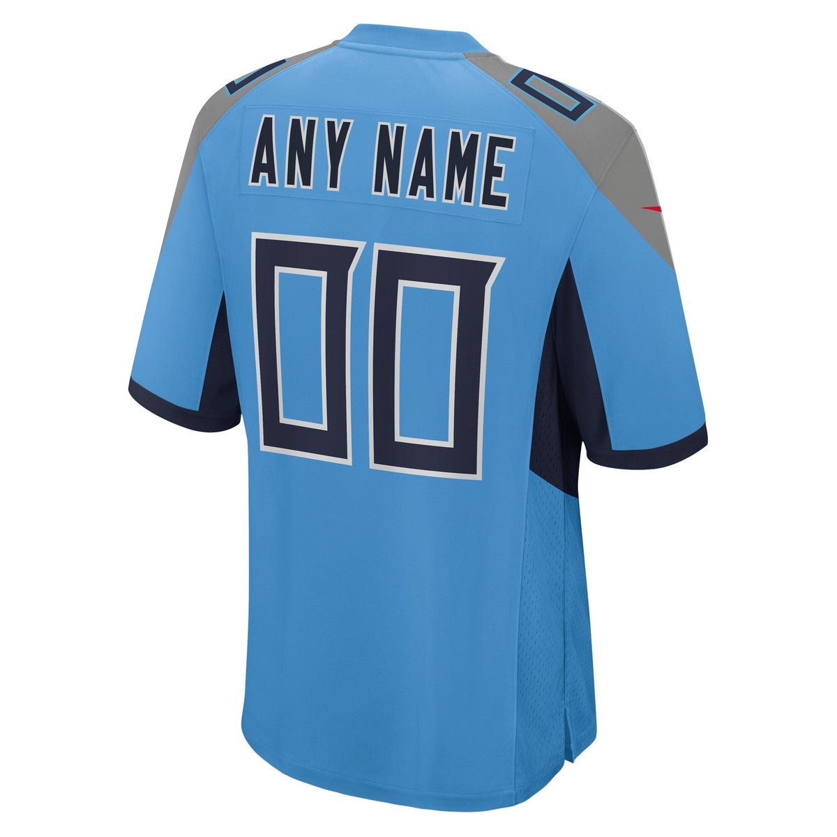 Tennessee Titans Light Blue Alternate Custom Game Jersey product image 4, provided for visual reference and product detail