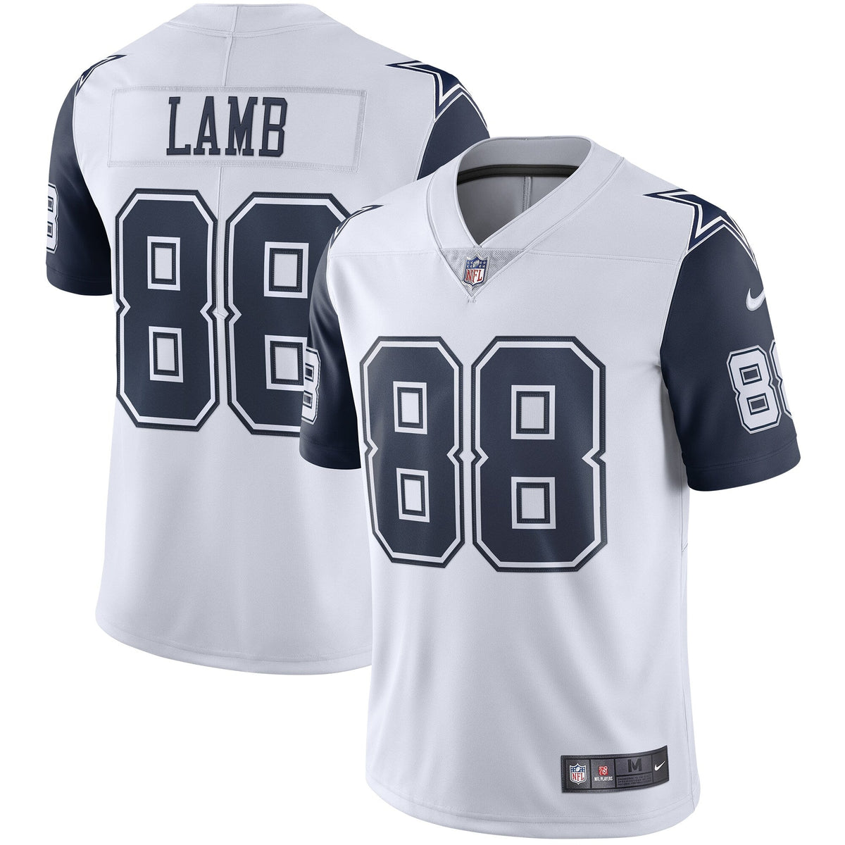 Dallas Cowboys CeeDee Lamb White 2nd Alternate Vapor Limited Jersey product image 2, provided for visual reference and