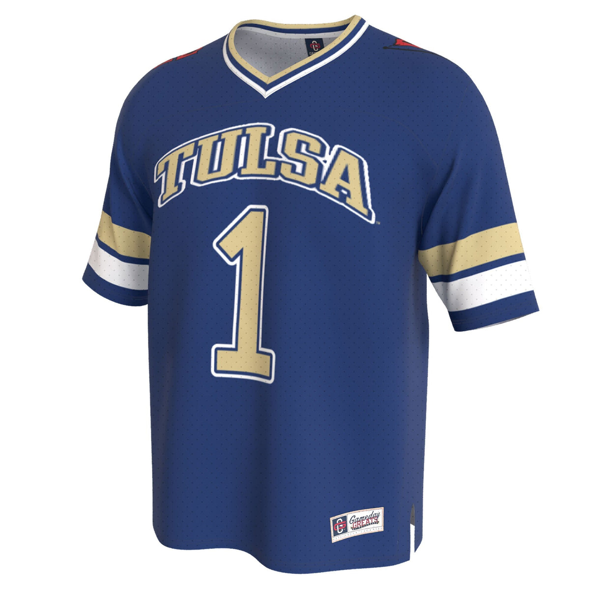 Tulsa Golden Hurricane Lightweight Collegiate Football Fashion Jersey - Royal product image 3, provided for visual reference