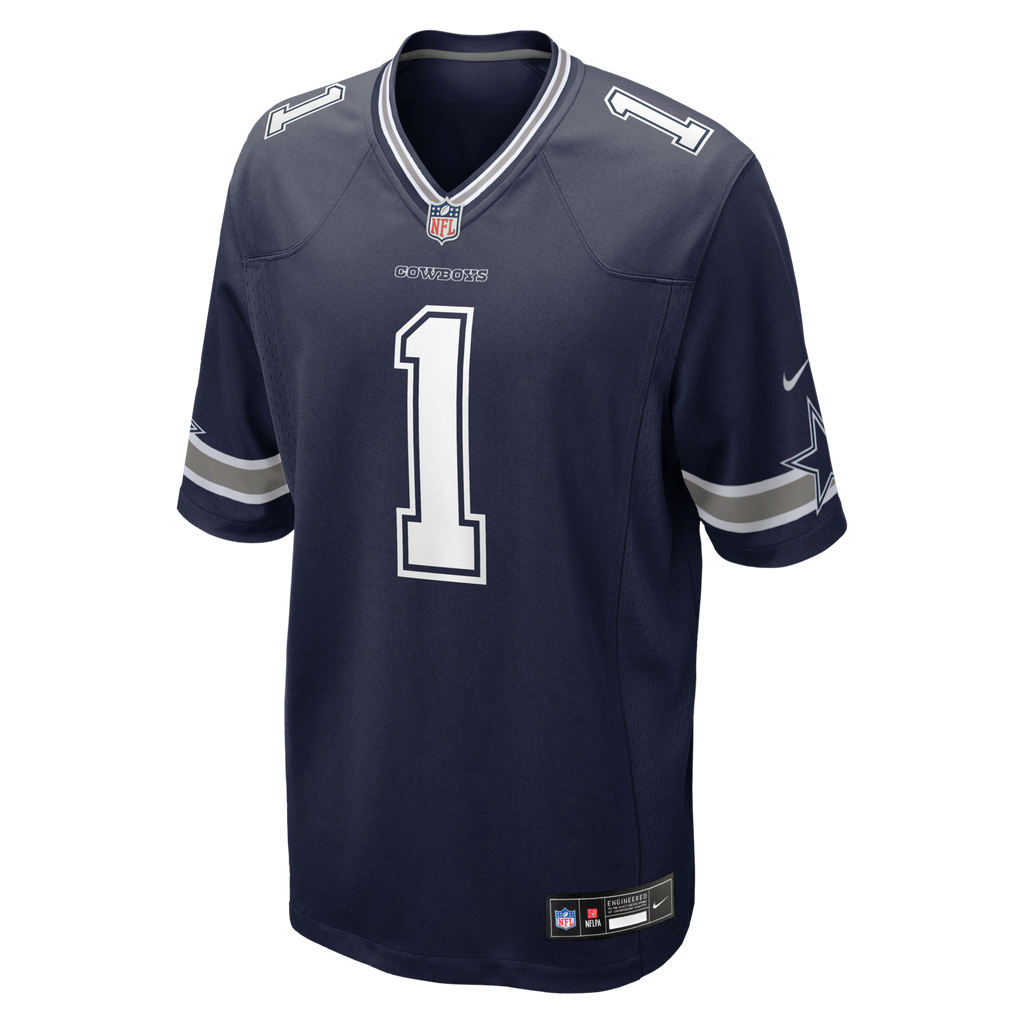 Dallas Cowboys Number 1 Dad Navy Game Jersey product image 3, provided for visual reference and product detail review