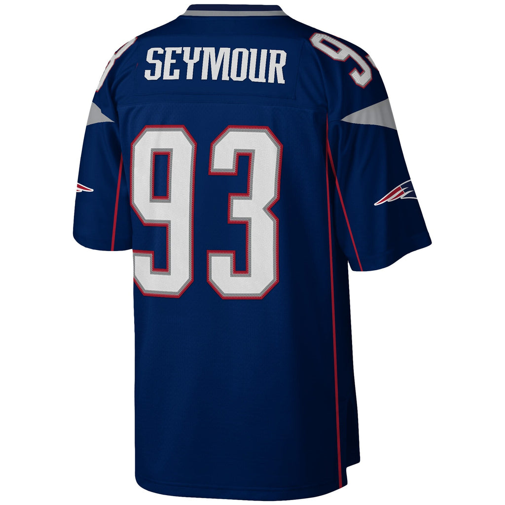 New England Patriots Richard Seymour Navy Legacy Replica Jersey product image 4, provided for visual reference and product
