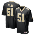 New Orleans Saints Jonathan Vilma Black Game Retired Player Jersey product image 1, provided for visual reference and