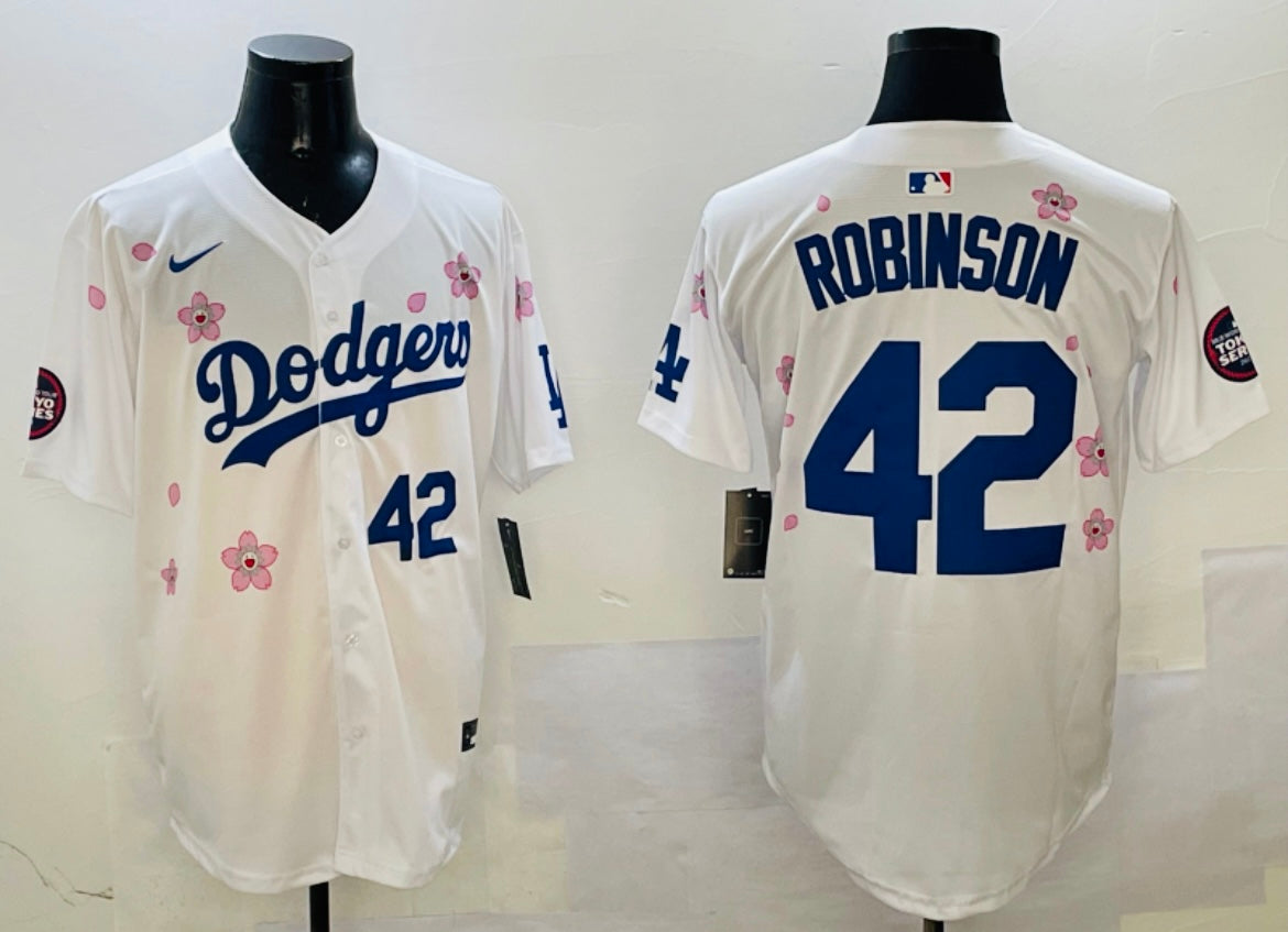 Jackie Robinson Brooklyn Dodgers Jersey Nike with Flowers product image 1