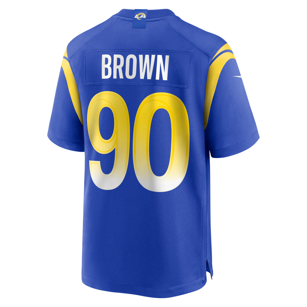 Los Angeles Rams Earnest Brown IV Royal Team Game Jersey product image 3, provided for visual reference and product detail