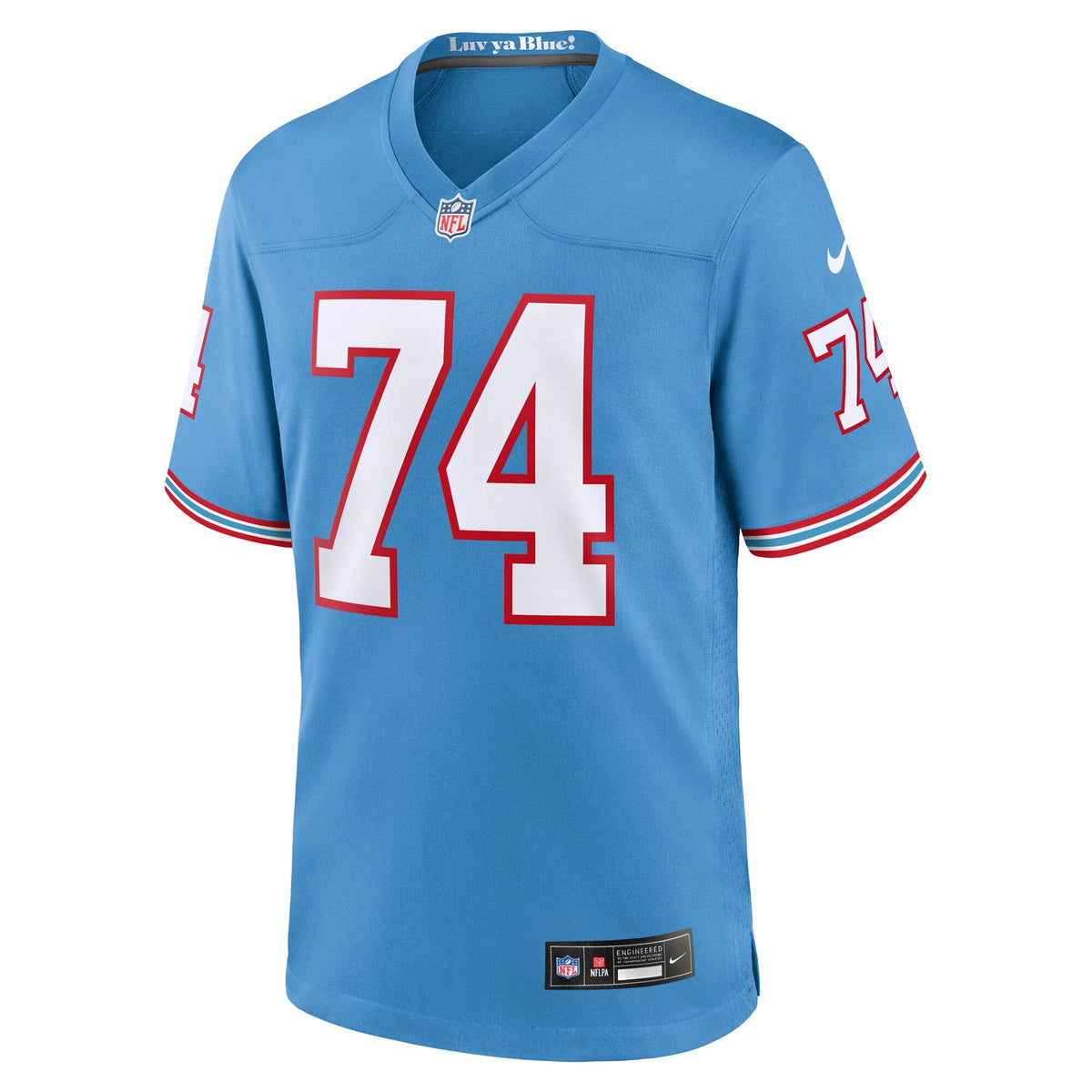 Tennessee Titans Bruce Matthews Light Blue Retired Player Alternate Game Jersey product image 3, provided for visual