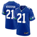 Seattle Seahawks Devon Witherspoon Royal Throwback Player Game Jersey product image 1, provided for visual reference and