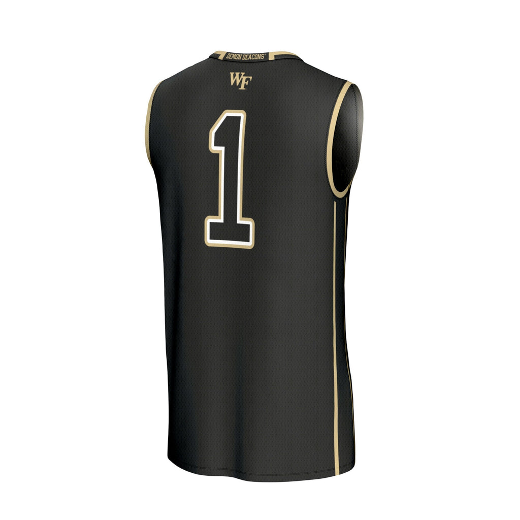 #1 Wake Forest Demon Deacons Lightweight Basketball Fashion Jersey - Black product image 4, provided for visual reference