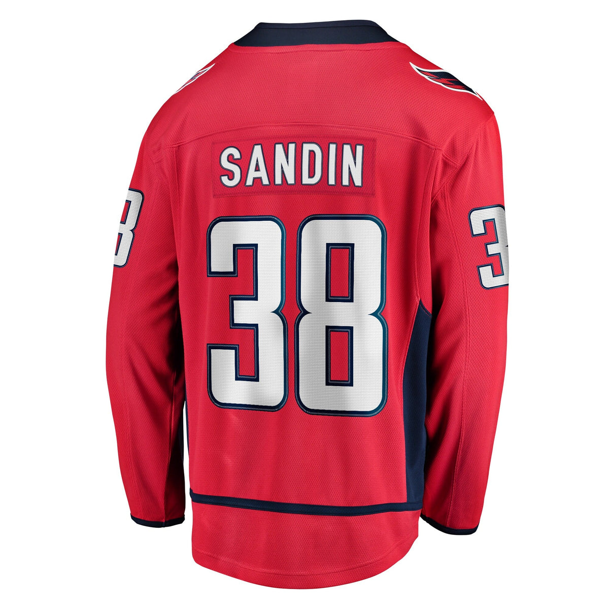 Washington Capitals Rasmus Sandin Red Home Breakaway Jersey product image 4, provided for visual reference and product