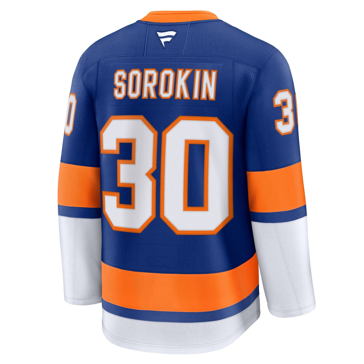 New York Islanders Ilya Sorokin Royal Home Premium Jersey product image 4, provided for visual reference and product detail