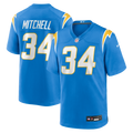 Los Angeles Chargers Keaton Mitchell Powder Blue Team Game Jersey product image 1, provided for visual reference and product