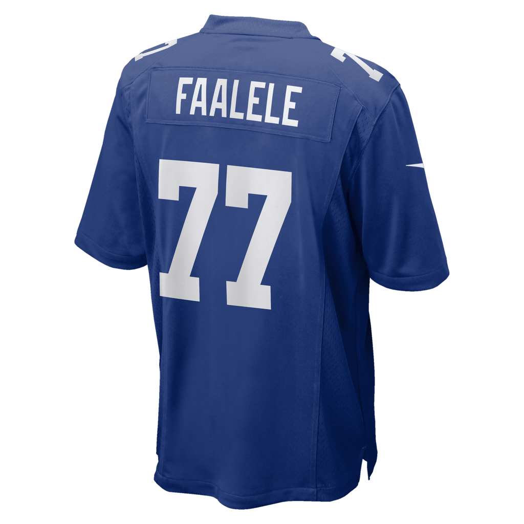 New York Giants Daniel Faalele Royal Team Game Jersey product image 3, provided for visual reference and product detail