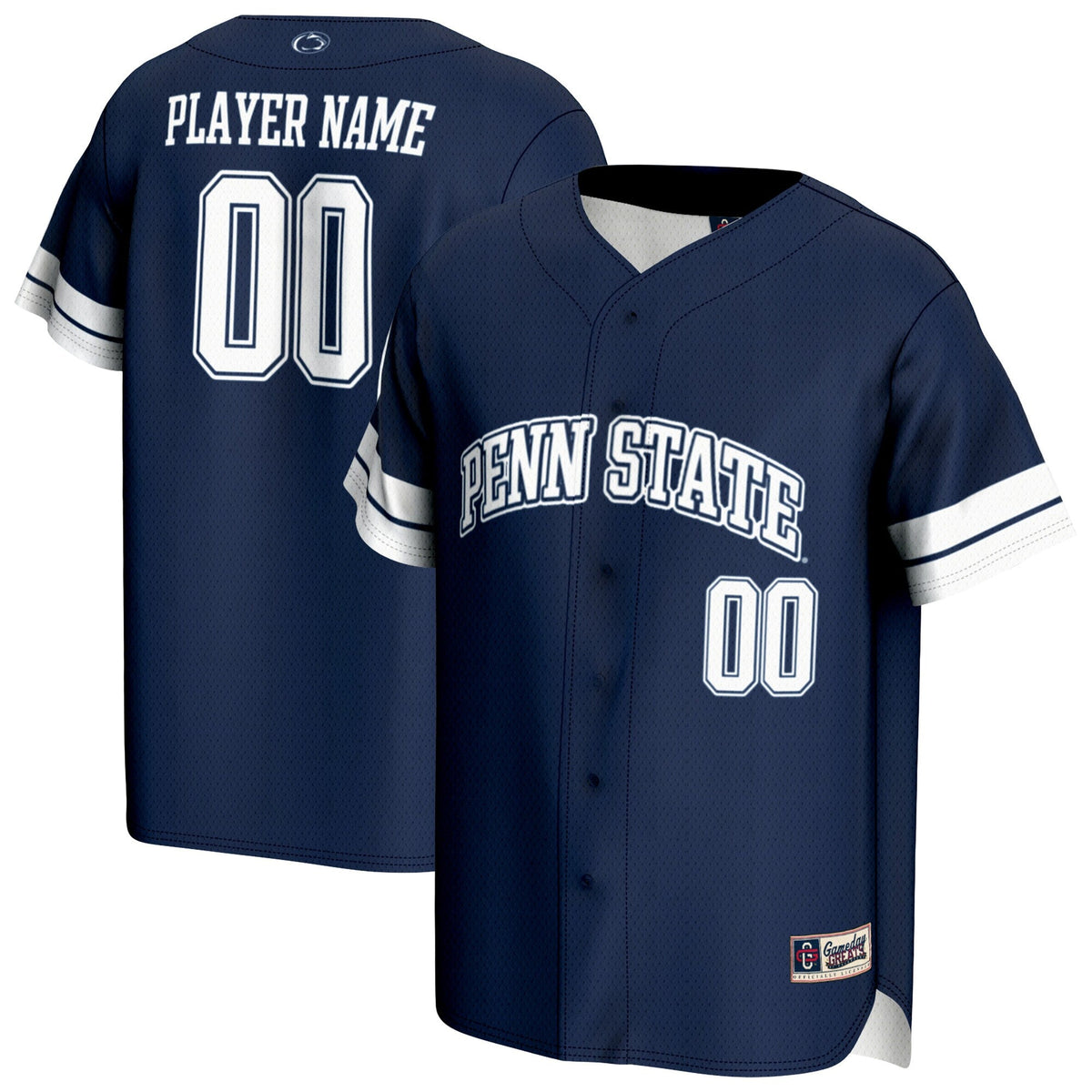 Penn State Nittany Lions NIL Pick-A-Player Lightweight Baseball Jersey - Navy product image 1, provided for visual reference
