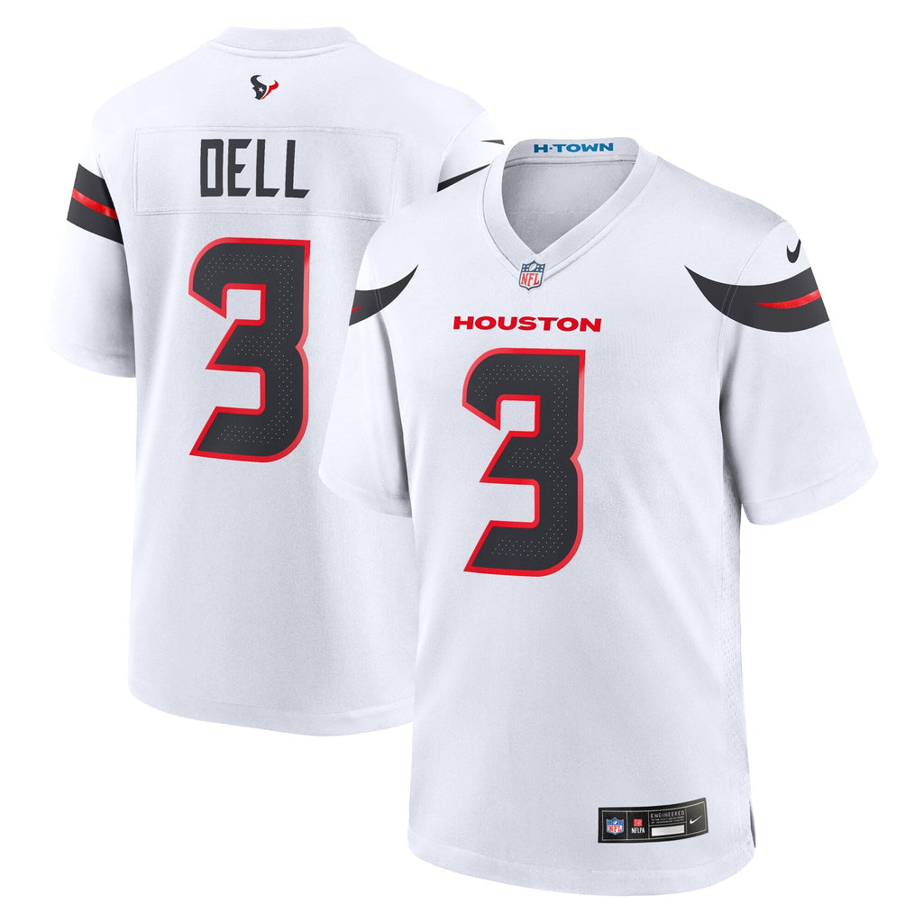 Houston Texans Tank Dell White Game Jersey product image 2, provided for visual reference and product detail review